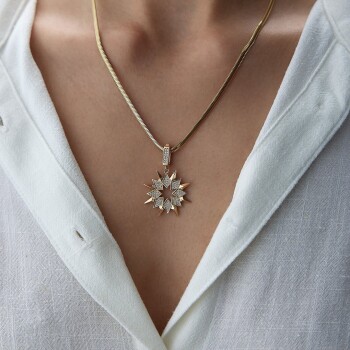 Madalyon Güneş Işını Kolye - Koçak (1)