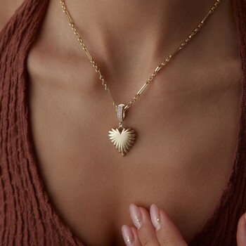 Madalyon Kalp Kolye - Reha (1)