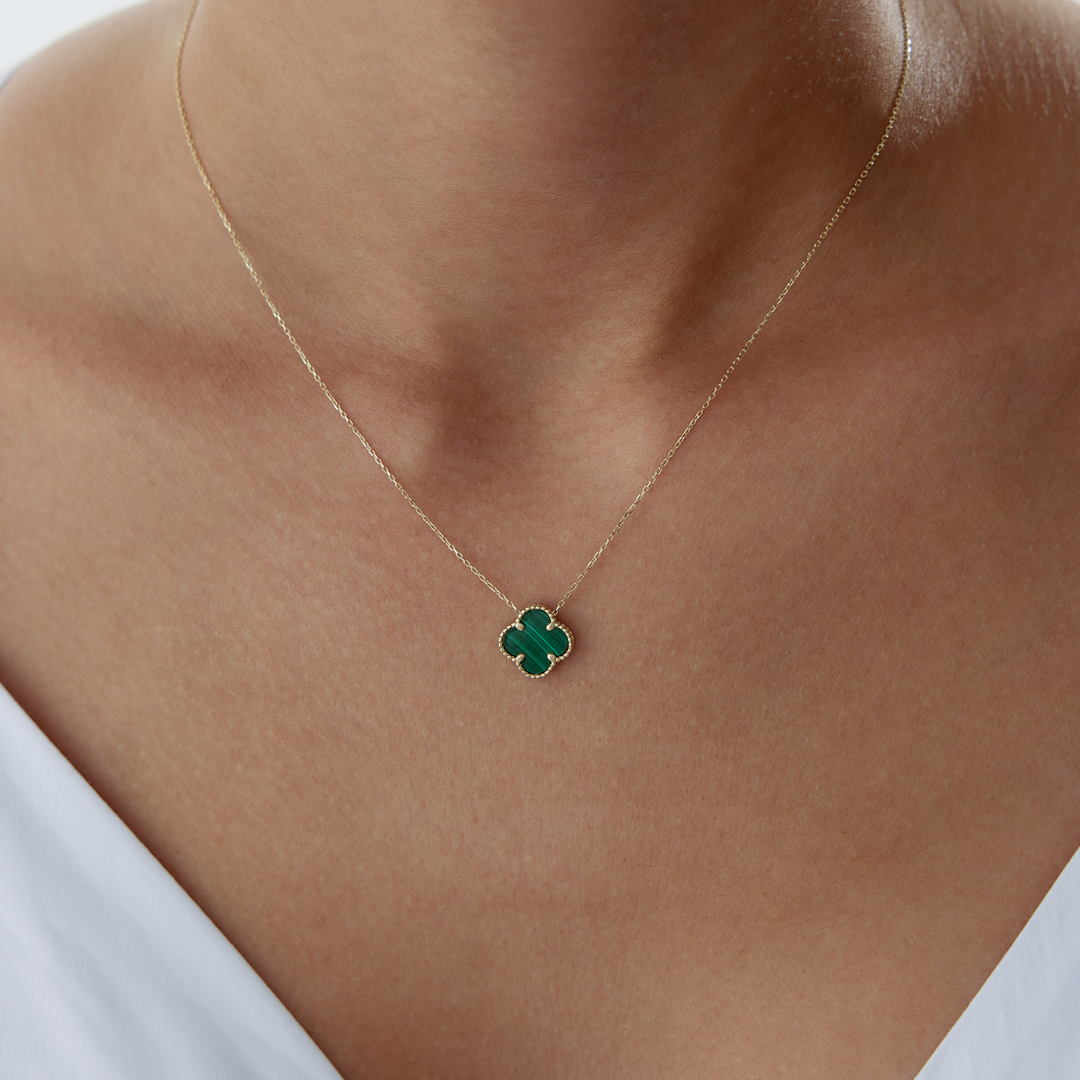 Malahit Yonca Cleef Kolye - 1