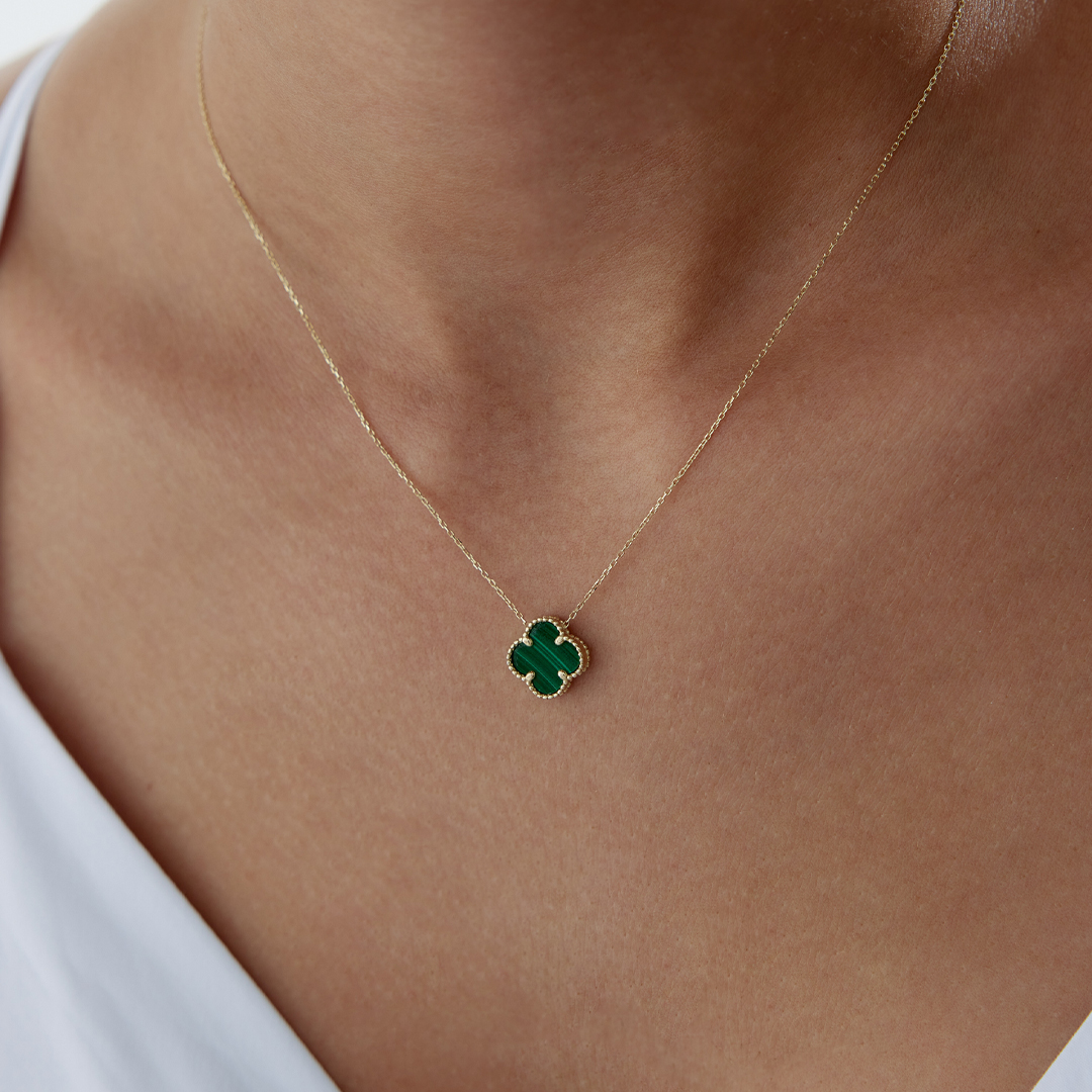 Malahit Yonca Cleef Kolye - 2