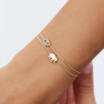 Mamut Kirpik İkili Bileklik - Rayna