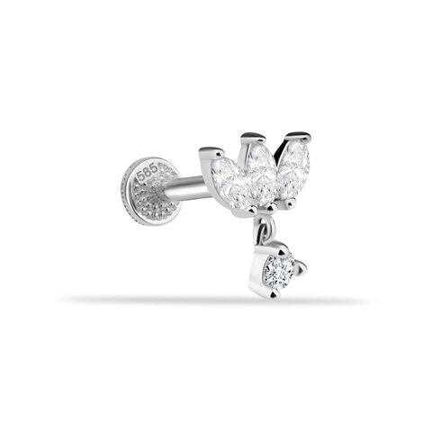 Markis Taşlı Sallantılı Minimal Tragus Piercing - 2