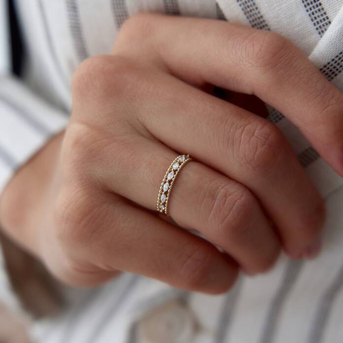 Markiz Sıralı Ball Yüzük - 1