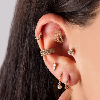 Markiz Taşlı Kelebek Helix Piercing - Dianora (1)