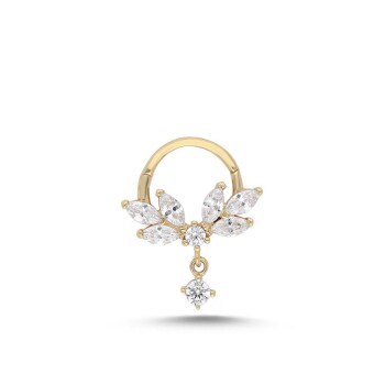 Markiz Taşlı Sallantılı Helix Piercing - Alen