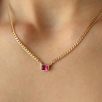 Mary Renkli Taşlı Kolye - Rayna (1)