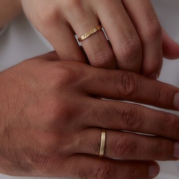 Mat Botanik Çift Alyans - Tülay Alyans