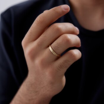 Mat Dövme Erkek Alyans - Tülay Alyans