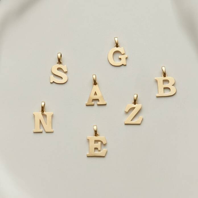 Mat Pres Harf Kolye Ucu - 1