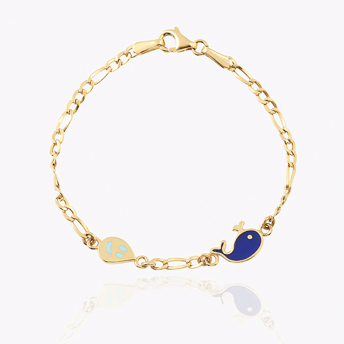 Mavi Balina Damla Çocuk Bilekliği - Melike