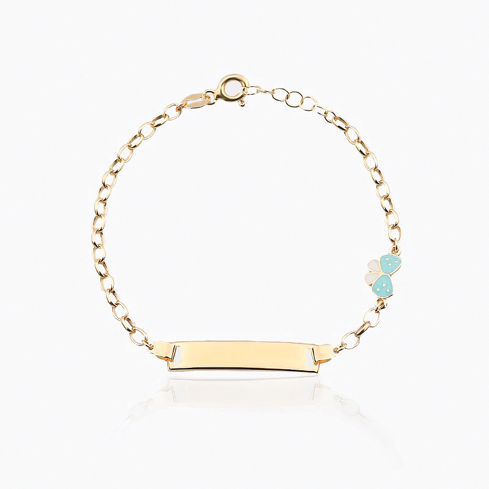 Mavi Çilekli Bebek Künyesi - Melike