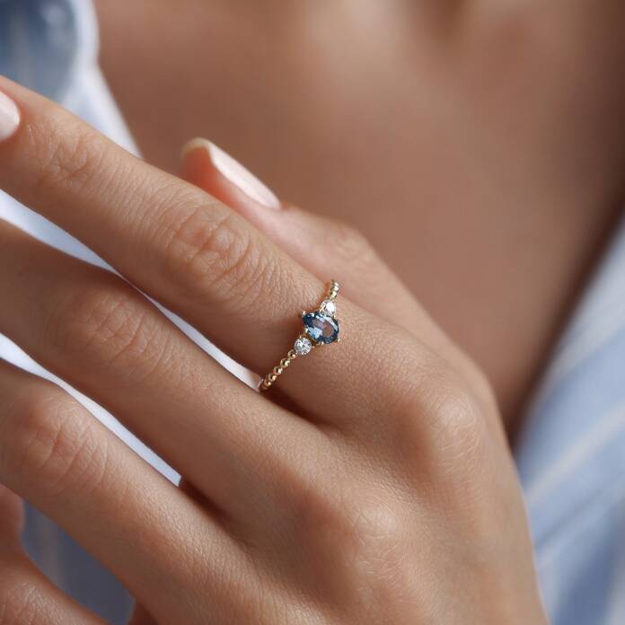 Mavi Damla Yüzük - 1