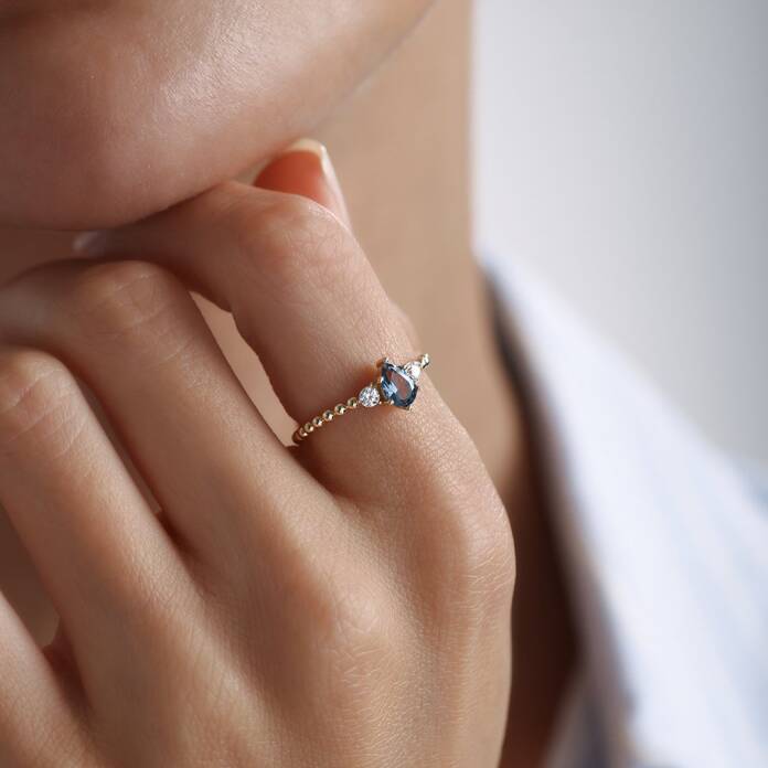 Mavi Damla Yüzük - 2