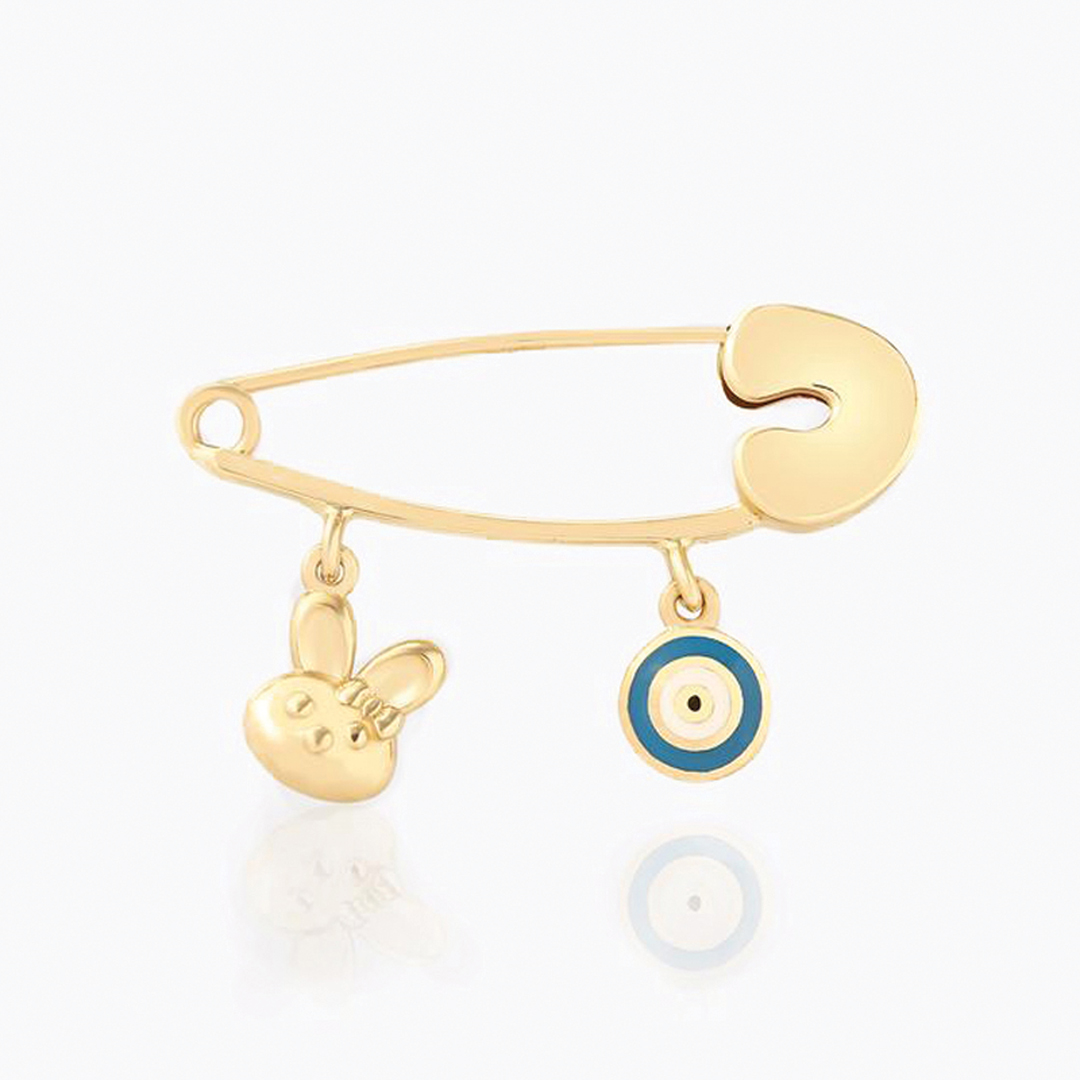 Mavi Göz Bunny Bebek İğnesi - 1