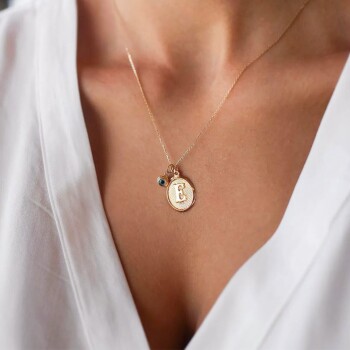 Mavi Gözlü Harf Kolye - Özçelik