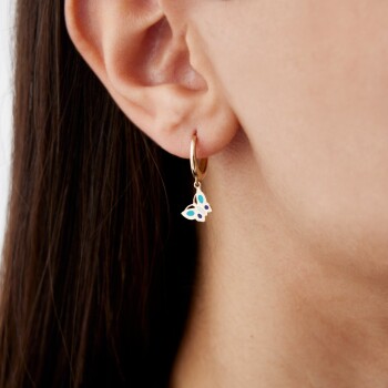 Mavi Kelebek Küpe - Alen