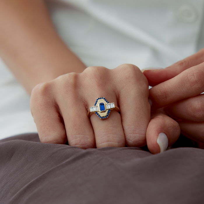 Mavi Liora Yüzük - Garo (1)