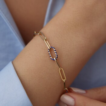 Mavi Mineli Ataç Bileklik - Konyalı Halil