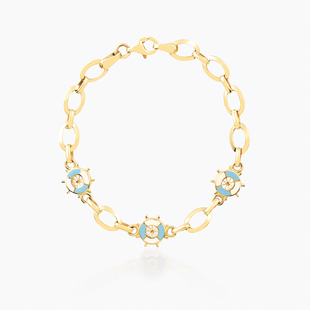 Mavi Mineli Dümen Çocuk Bilekliği - 1