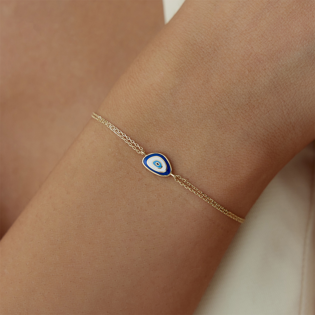 Mavi Mineli Eye Bileklik - 1