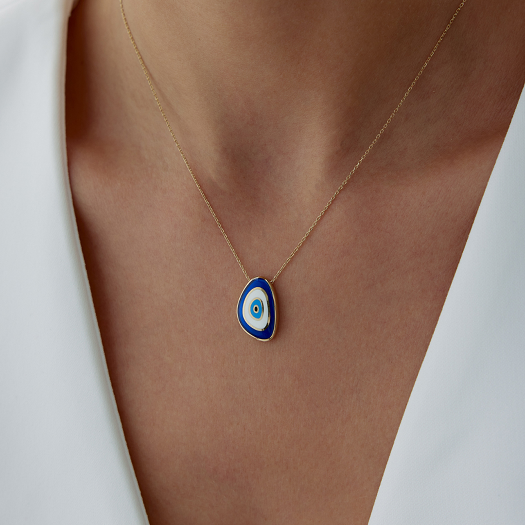 Mavi Mineli Eye Kolye - 2