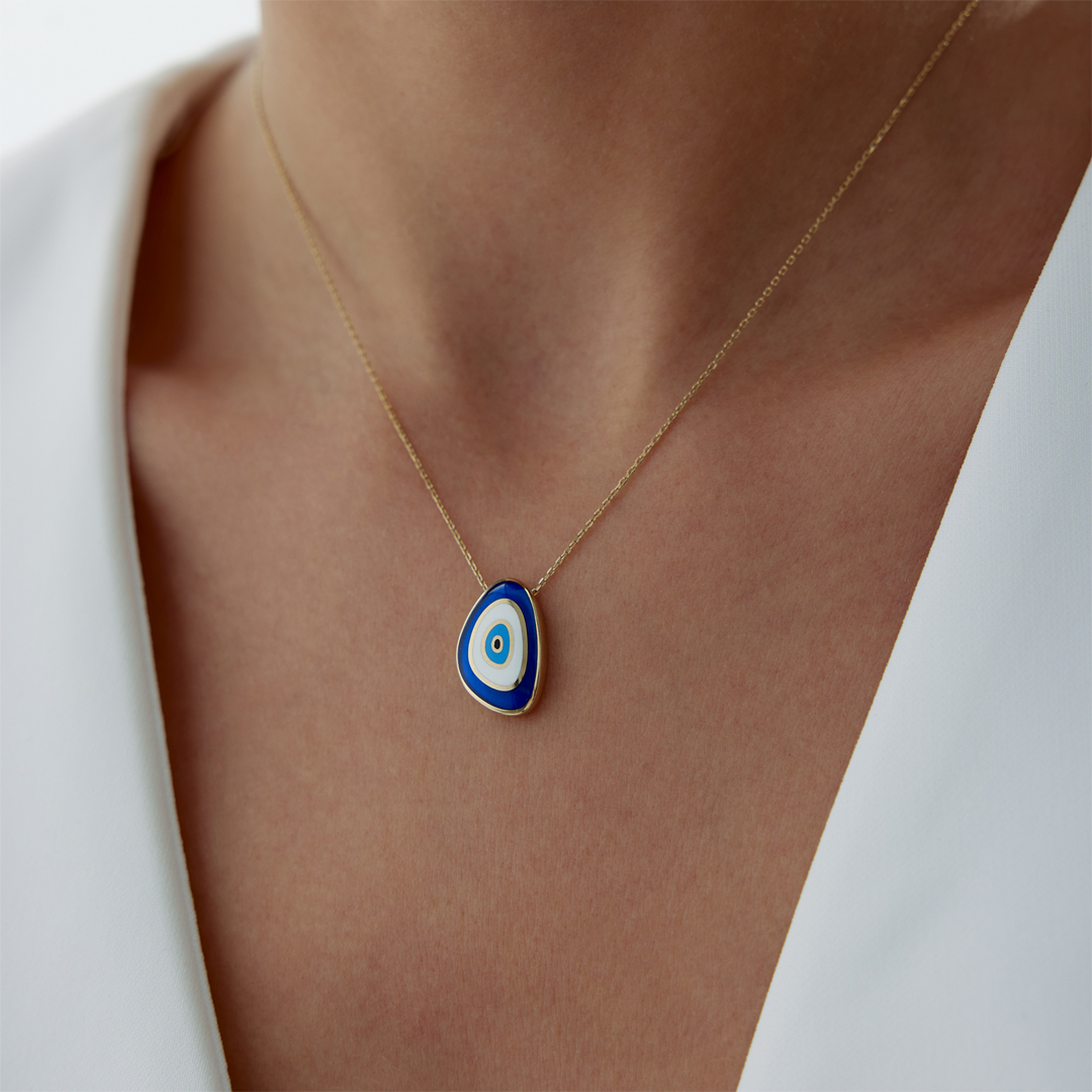 Mavi Mineli Eye Kolye - 3