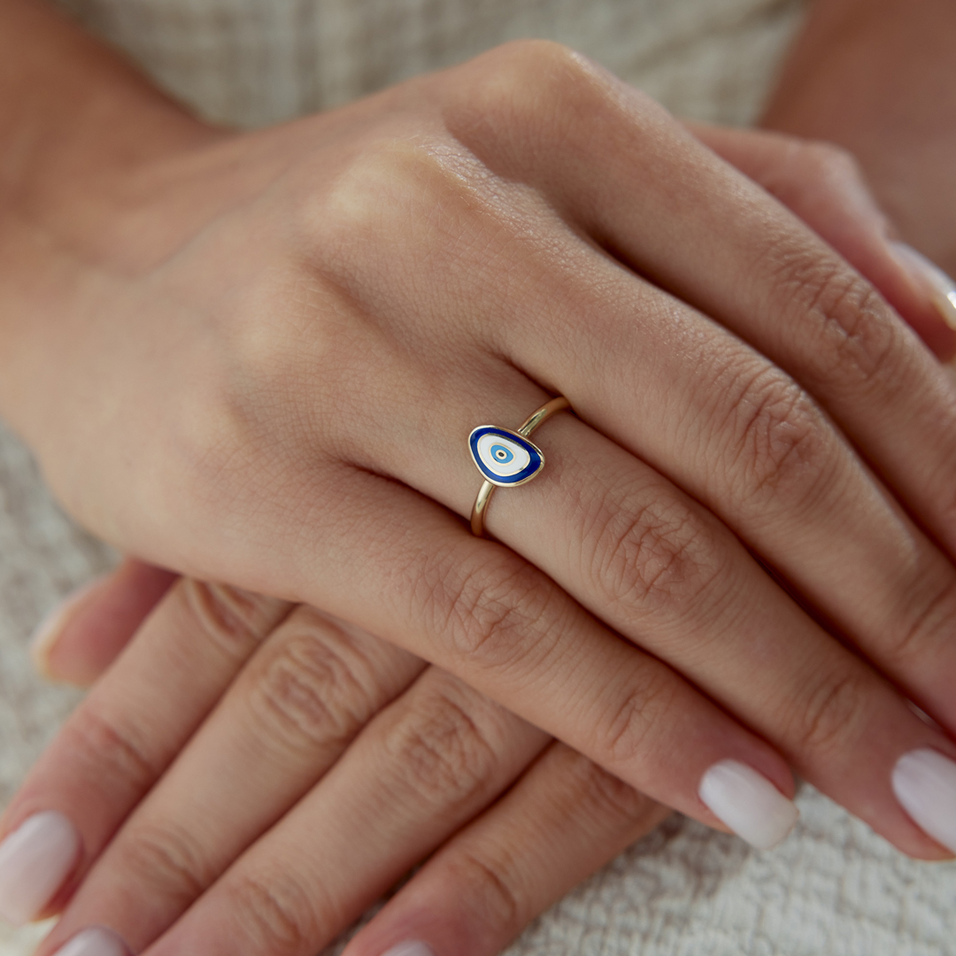 Mavi Mineli Eye Yüzük - 3