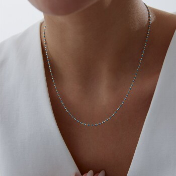 Mavi Mineli Golf Zincir - Melike