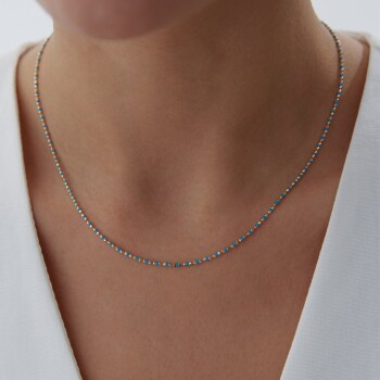 Mavi Mineli Golf Zincir - Melike (1)