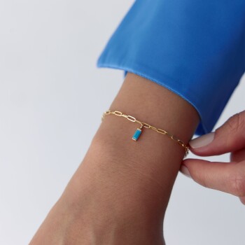 Mavi Taşlı Charm Bileklik - Alen