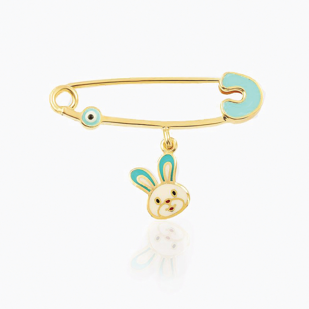 Mavi Tavşancık Bebek İğnesi - 1