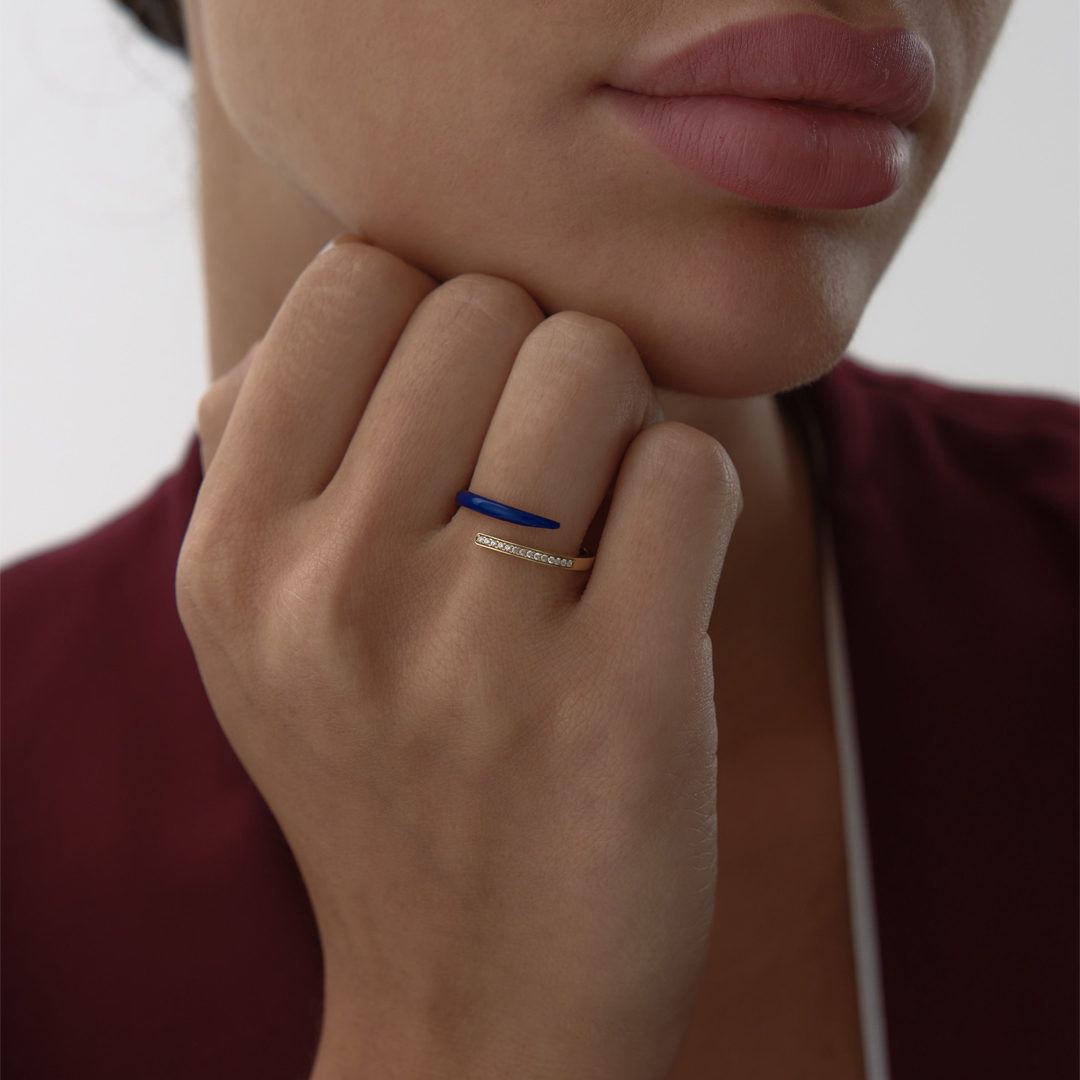 Mavi Ufuk Taşlı Yüzük - 1