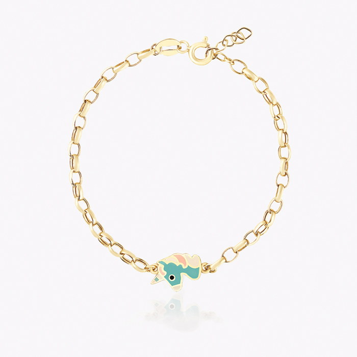 Mavi Unicorn Çocuk Bilekliği - Melike