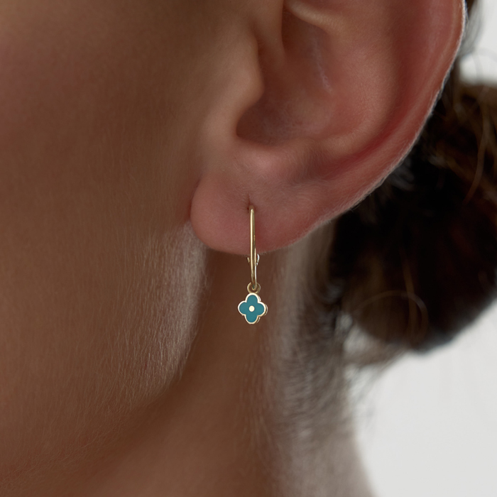 Mavi Yonca Küpe - Tuana (1)