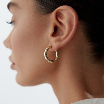 Medium 4mm Bombe Halka Küpe - Tuana (1)