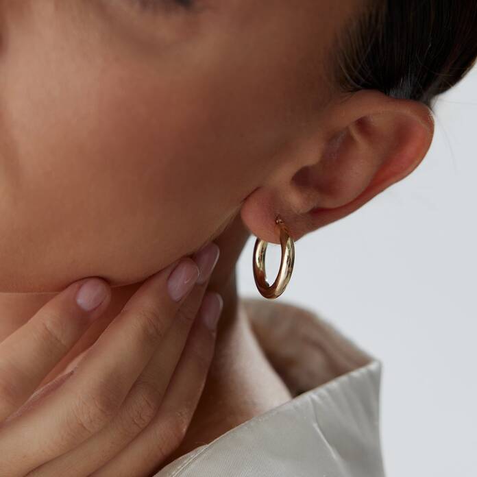 Medium 4mm Bombe Halka Küpe - 3