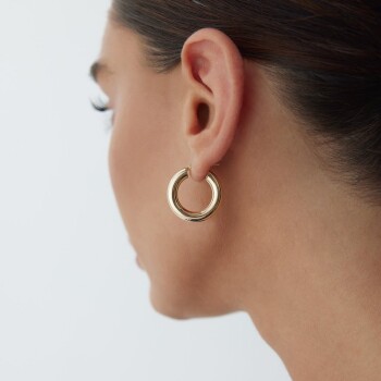 Medium 5mm Bombe Halka Küpe - Tuana