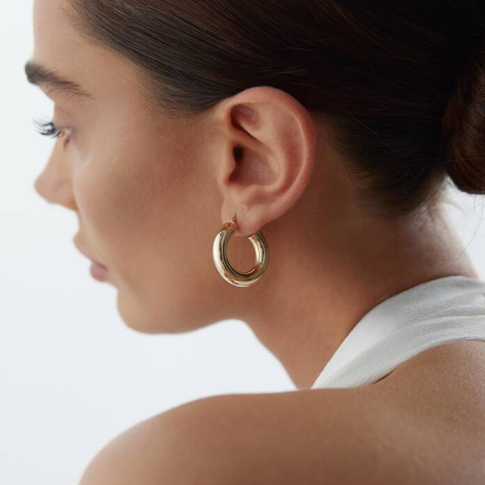 Medium 6mm Bombe Halka Küpe - 1