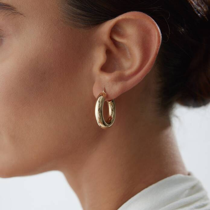 Medium 6mm Bombe Halka Küpe - 2