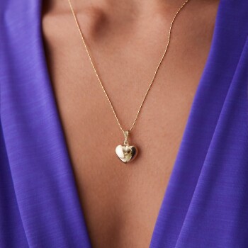 Medium Bombe Kalp Kolye - Tuana