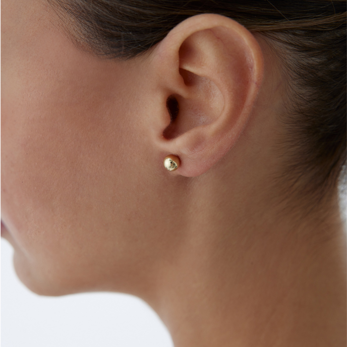 Medium Düz Top Küpe - Melike (1)