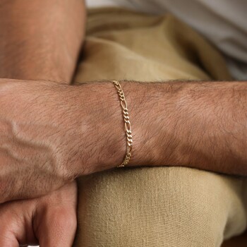 Medium Figaro Zincir Erkek Bileklik - İstor