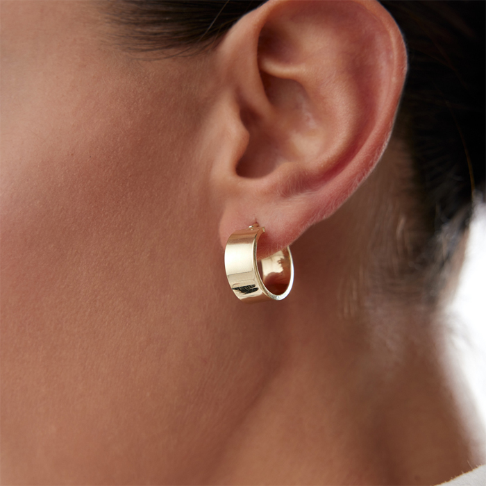 Medium Mona Kesme Halka Küpe - Dilmener (1)