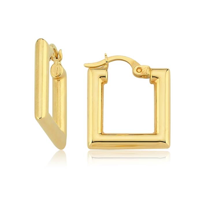 Medium Square Halka Küpe - 2