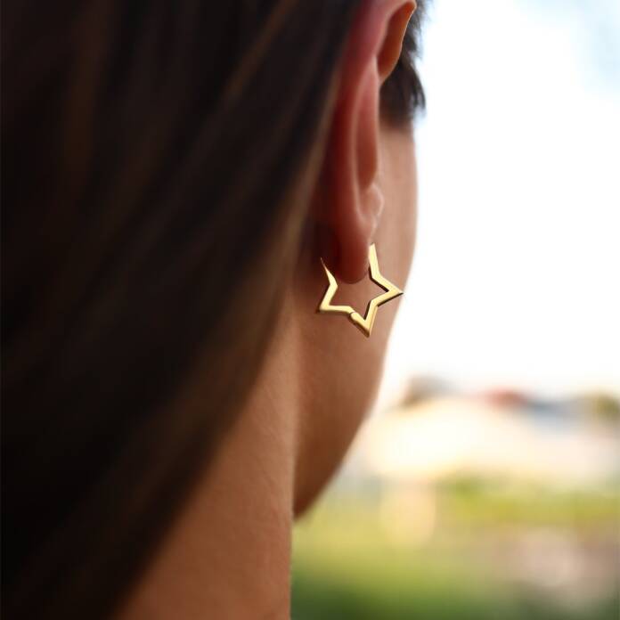 Medium Star Küpe - 1