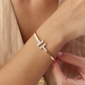 Medium Taşlı T Kelepçe - Tuana