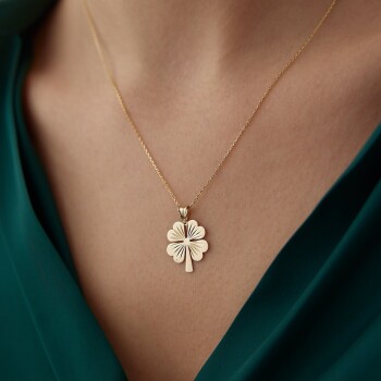 Medium Yonca Kolye - Cemart