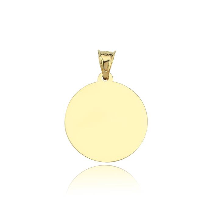 Medium Yuvarlak Plaka Kolye Ucu - 1