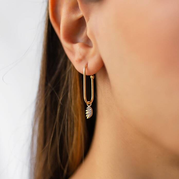 Melek Kanatlı Ataç Küpe - 1