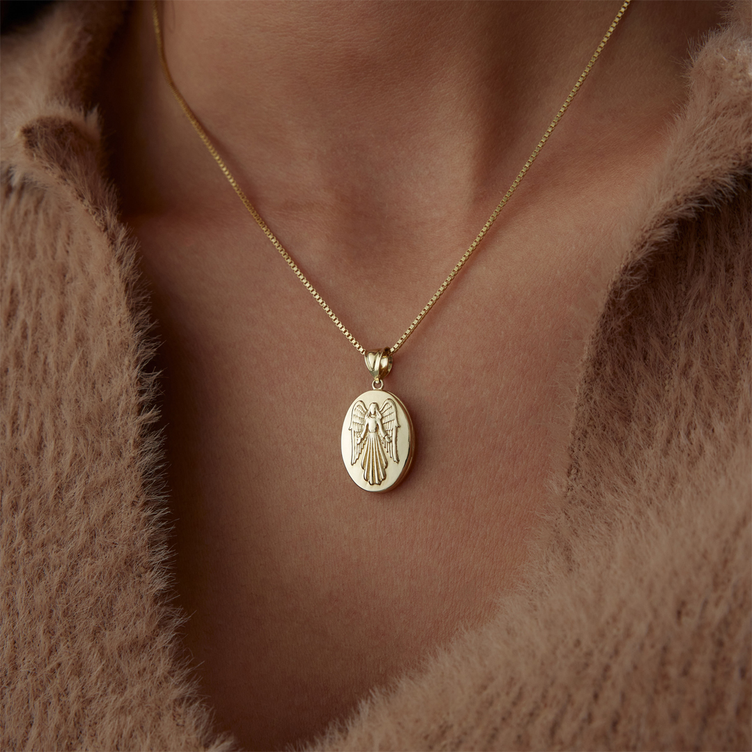 Melek Oval Kapaklı Kolye - 1